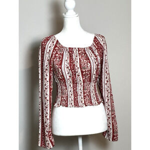 Japna Women’s‎ Top Crop Longsleeve Floral Top Size (S)